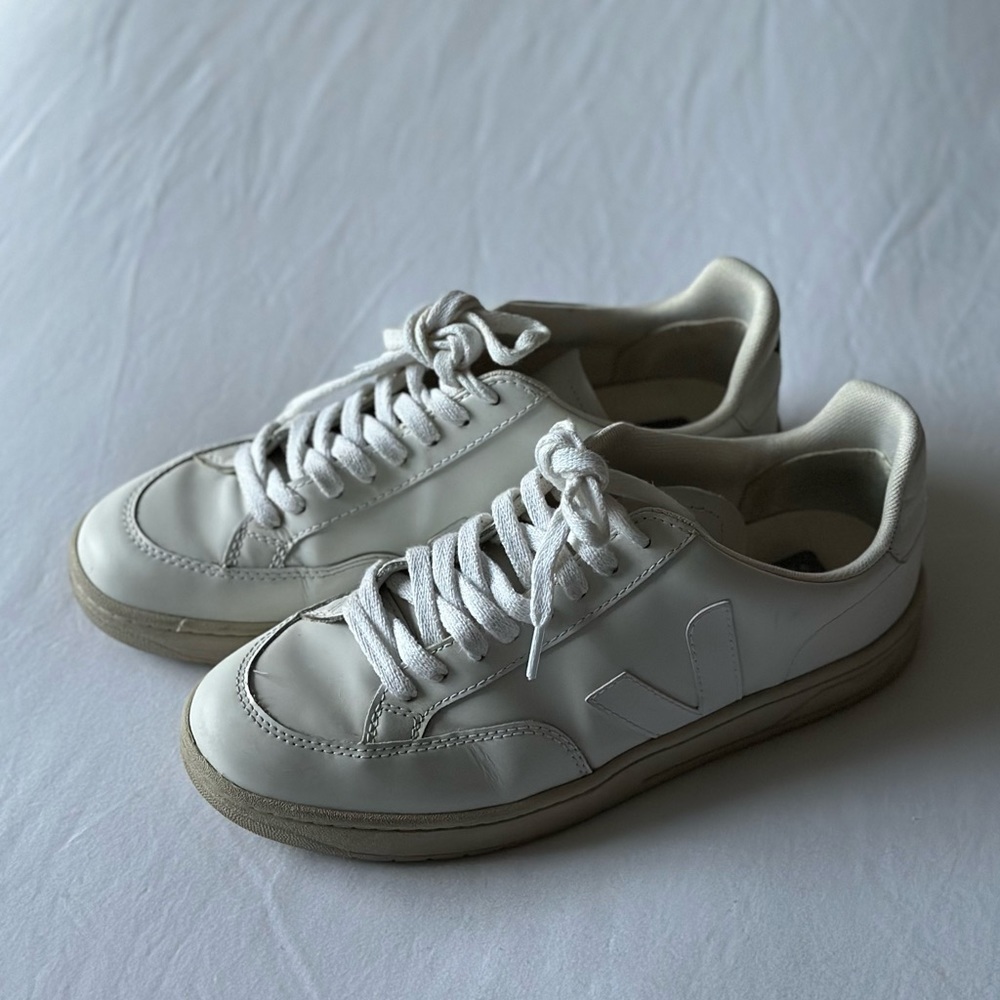 Veja V-12 Leather White Sneakers